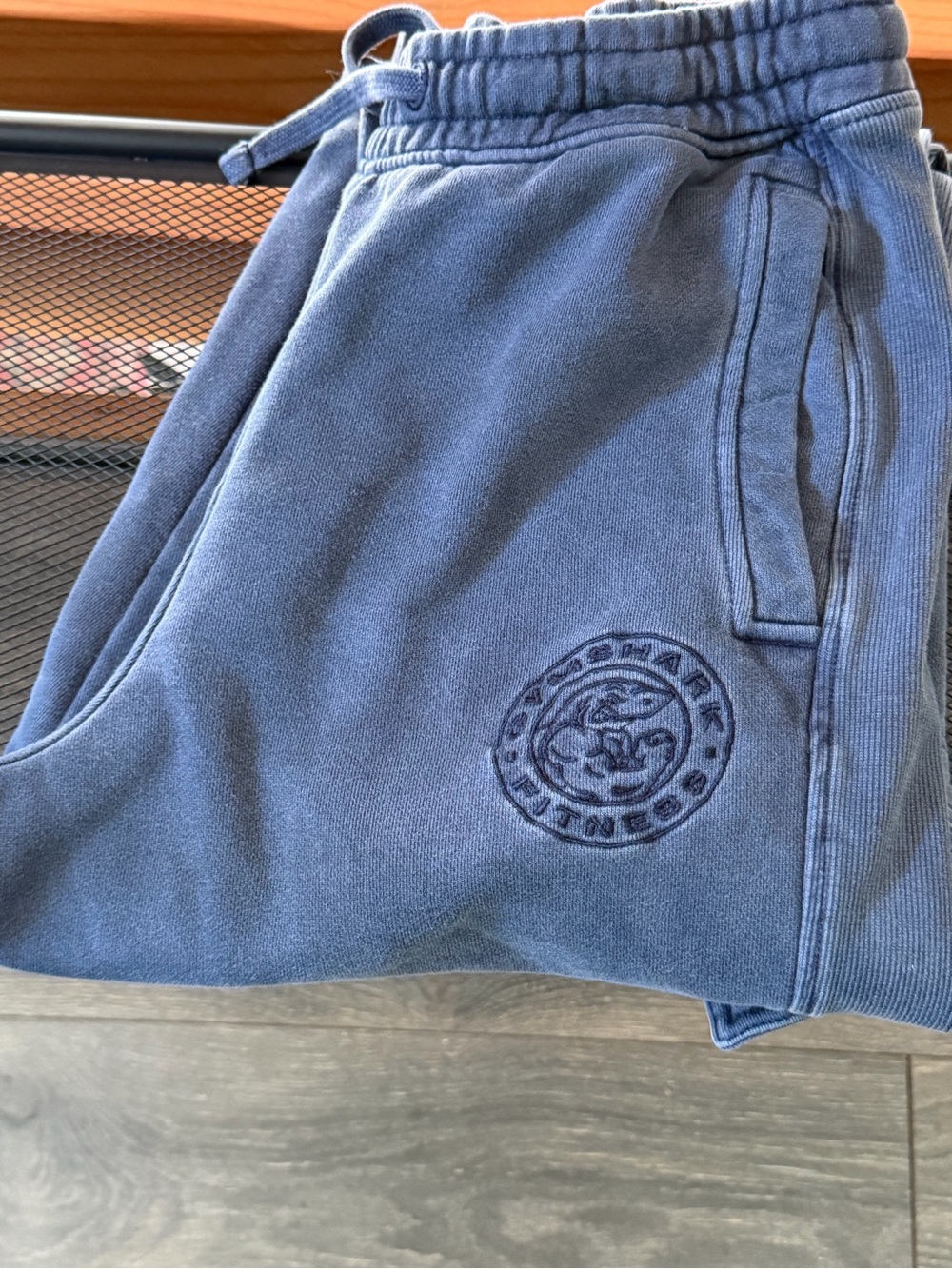 Women’s Blue Embroidered Gym shark sweats